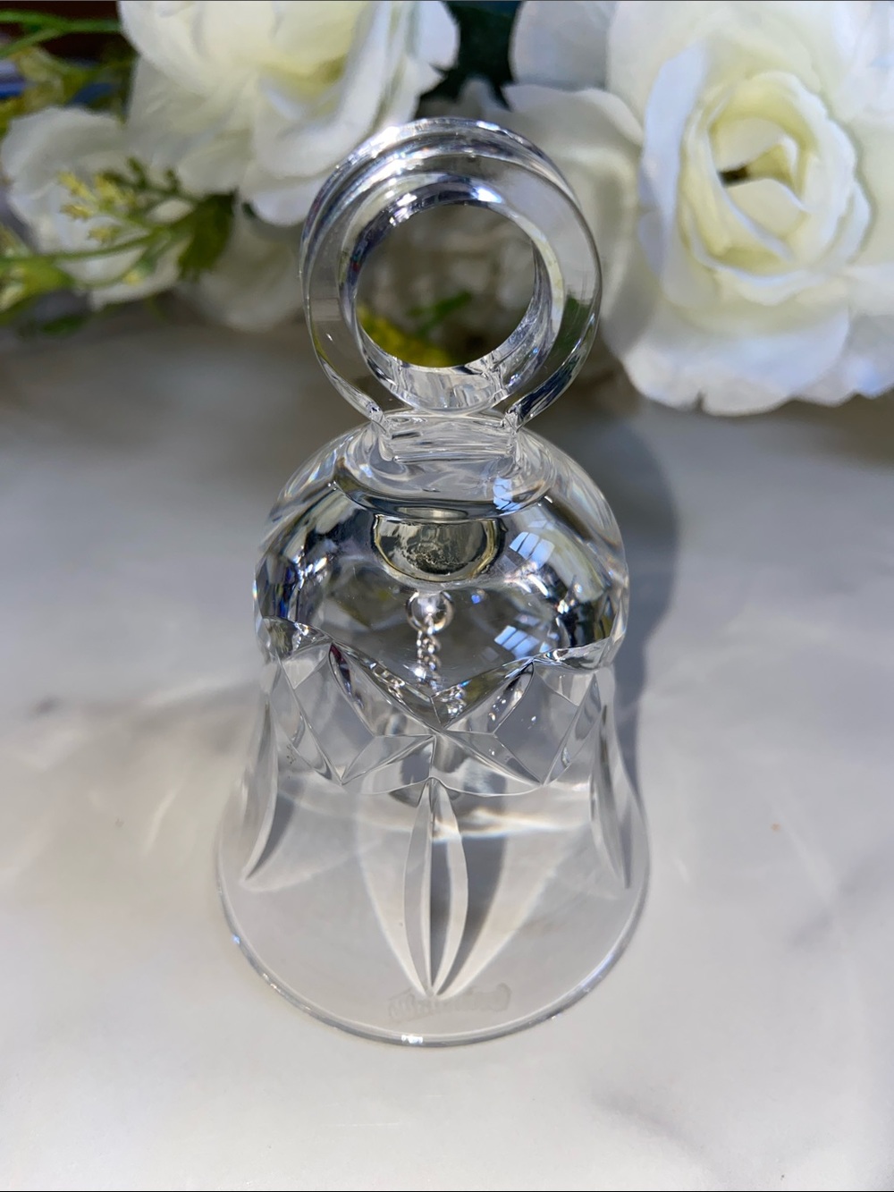 Vintage Waterford Crystal Clear Cut Bell with Loop Handle